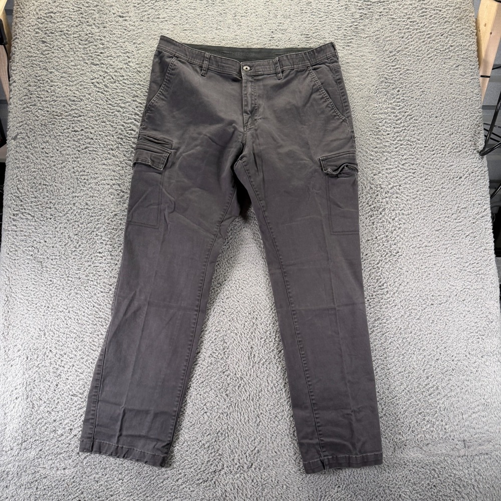 Weatherproof Pant Mens 38x32 Gray Cotton Cargo Straight Workwear Utility Stretch